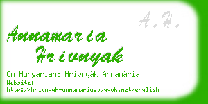 annamaria hrivnyak business card